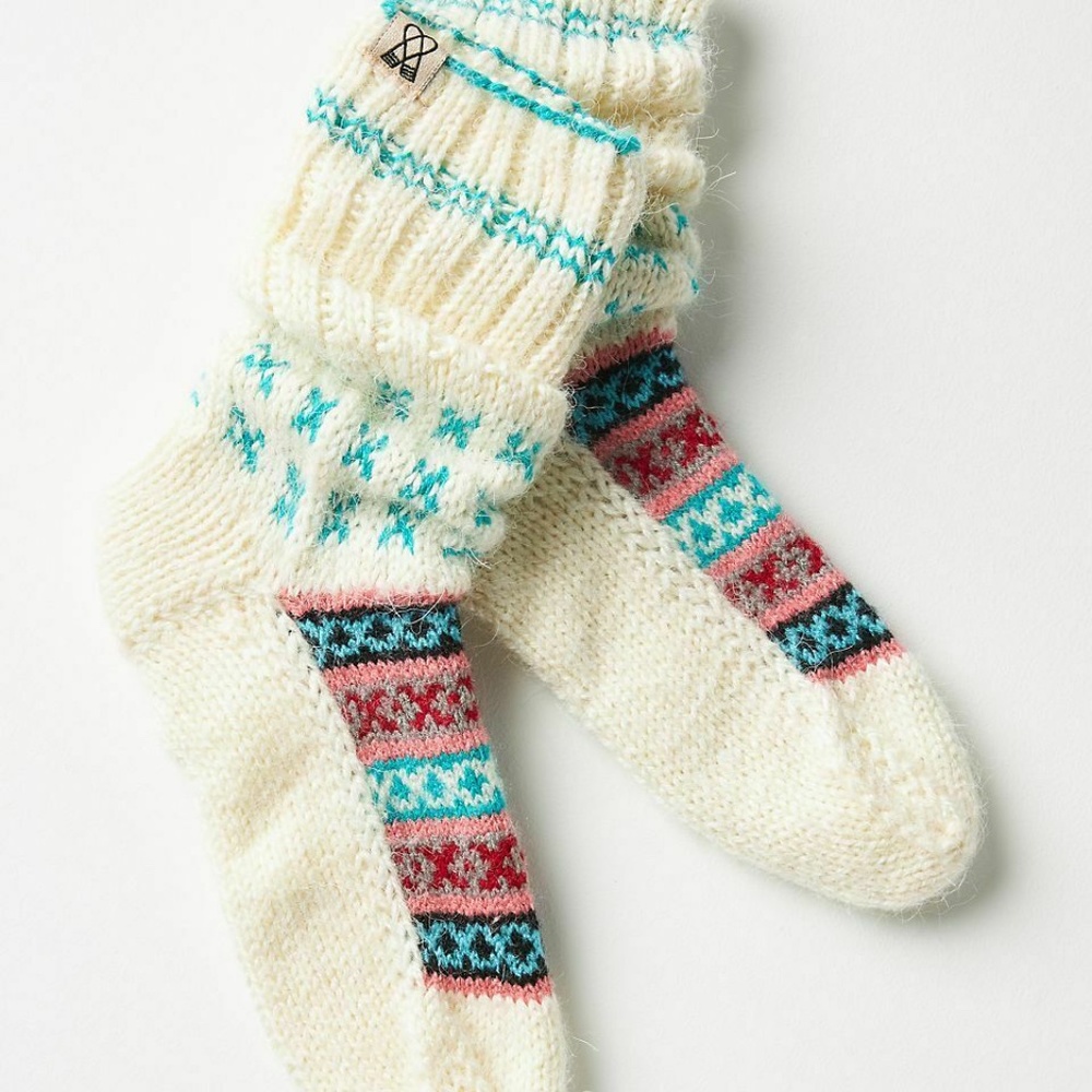 Anthropologie Fazl Parivaar Crew Socks Free People Size S